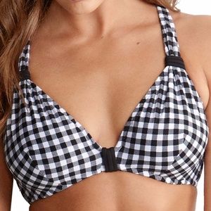 Seafolly Labelle F-Cup Halter Gingham Bikini Top